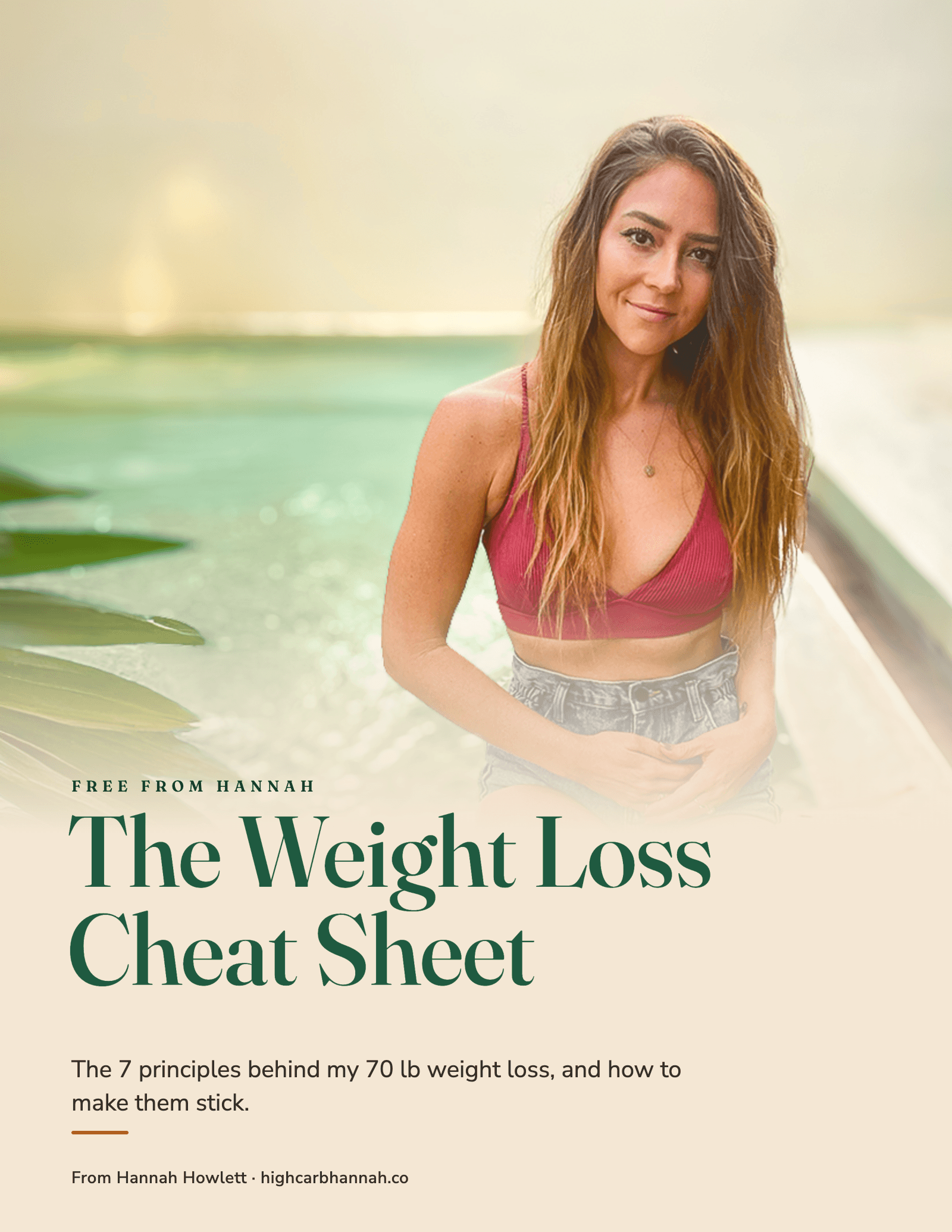 The Weight Loss Cheat Sheet: Hannah's free 7-principles guide