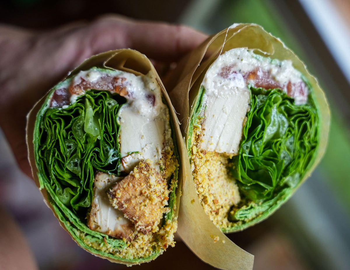 Crispy Tofu Caesar Wrap