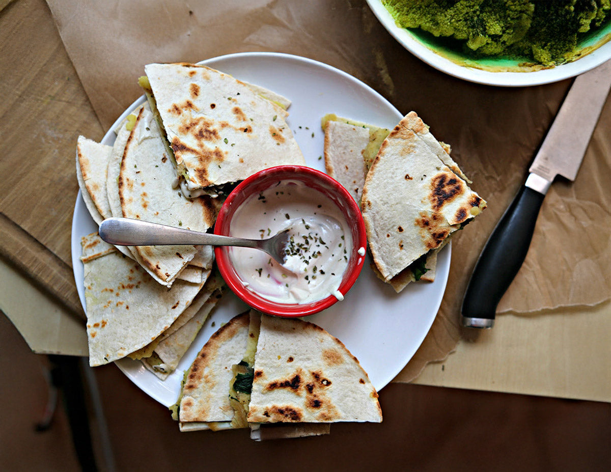 Vegan Potato Quesadillas