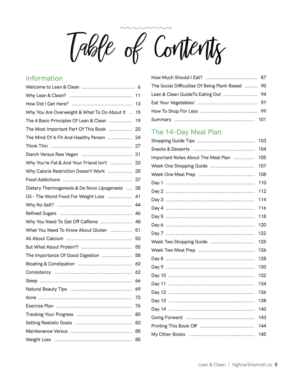 Lean & Clean – High Carb Hannah
