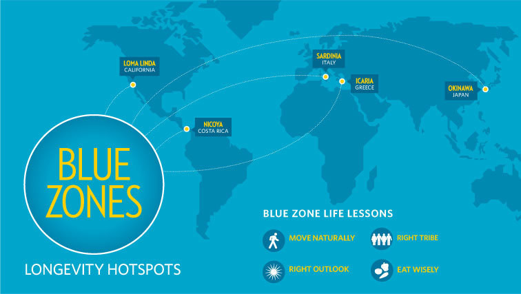 A Look At The Blue Zones: A Longer and Happier Life